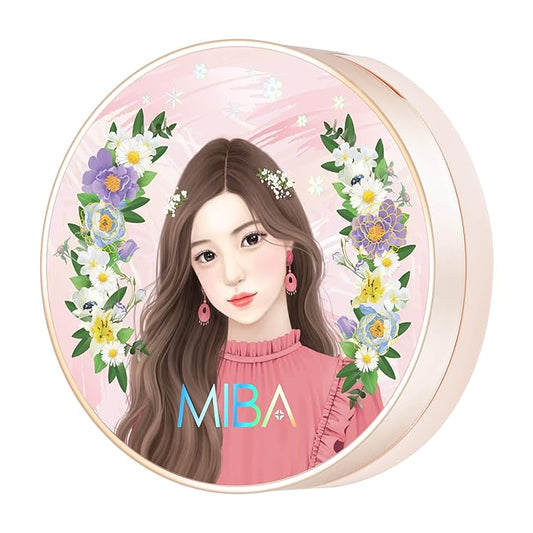 MIBA Ion Calcium Foundation Double Cushion RX 25 g / 0.88 oz Big Cushion SEASON2 Long Lasting Effect for Dewy Skin. Skin moisturizing. Skin tightening relief. Fine coverage. Smooth adhesion (No 23)-VeraVaultWomen