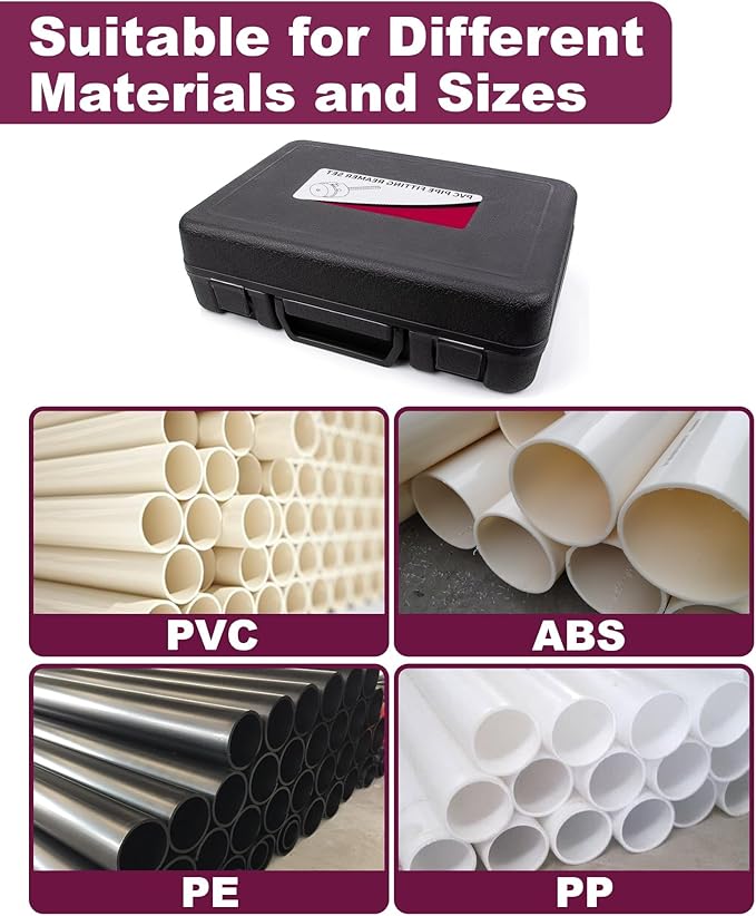 PVC Pipe Reamer 1.25 Inch, PVC Fitting Saver 1-1/4 Inch, PVC Reamer, Pipe Reamer Aluminum Alloy PVC Socket Saver Pipe Fitting Reamer for SCH40 PVC CPVC ABS Pipes