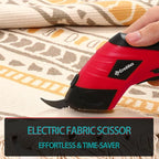 Cordless electric scissors for cardboard Fabric Cutter Cardboard Cutter Tool for Crafting,and Sewing with Usb Cable Red