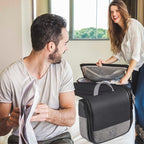 Hanging Toiletry Bag for Men VANCASE Vintage Leather Shaving Dopp Kit Medium Waterproof Travel Bathroom Bags Portable Shower Organizer