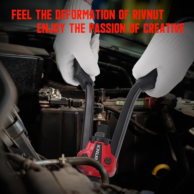 Rivet Nut Tool Kit with a Step Drill Bit, 120 Nutsert, Heavy Duty Rivnut Tool with 8 SAE & Metric Mandrels M5 M6 M8 M10 10-24 1/4-20 5/16-18 3/8-16 in Organized Carrying Case (NT700)