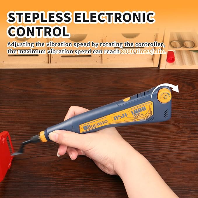 Reciprocating Sander, Variable Speed and USB Charging with LED Light, Pen Sander With 6pcs Sanding Head, Fit for Sanding, Polishing, Finishing, DIY Crafts