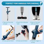 AHN Toilet Plunger Heavy Duty Air Drain Blaster,Drain Clog Remover Tool,High Pressure Drain Blaster with Visual Barometer,Toilet Clog Remover Plungers for Kitchen Clogged Pipe Sink Bathroom(Blue)