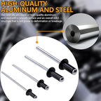 500pcs Pop Rivets Assortment Kit,14 Sizes Aluminum Rivets,Blind Rivets set,including 3/32" 1/8" 5/32" 3/16",metal Dome Head rivets Assortment kit with labels Storage boxes (Black)