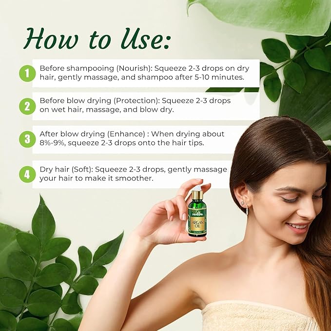 Herbishh Argan Oil & Hair Mask Combo For Deep Conditioning Treatment – Argan Oil for Hair Repair & Frizz Control (30ml) & Argan Hair Mask for Hydration (150ml), Sulfate & Paraben Free-VeraVaultWomen