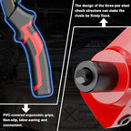 Rivet Gun Kit, Pop Rivet Gun Tool with 400 Rivets & 5 Nosepieces, 80 Pcs Aluminum Rivets for Each Rivet Head Size, 9.5'' Heavy Duty Manual Two-Handed Riveter Tool for Metal, Leather and Plastic, IM20