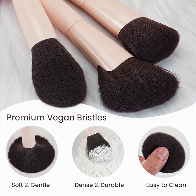 Makeup Brushes 10Pcs Professional Makeup Brush Set Foundation Contour Concealer Blush Highlight Powder Blending Eye Shadow Brush-VeraVaultWomen