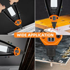 Rivet Gun Kit, 1/4 Pop Rivet Gun Kit with 210Pcs Blind Rivets and 5 Tool-Free Interchangeable Rivet Heads, 13" Heavy Duty Manual Hand Riveter Tool for Metal, Plastic & Automotive