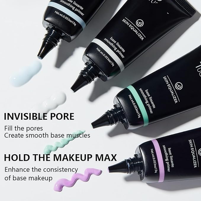 MAEPEOR Moisturizing Face Primer 4 Colors Long Lasting Matte Face Primer For Neutralizing Uneven Skin Tones & Brightening Complexion (02 Green)-VeraVaultWomen