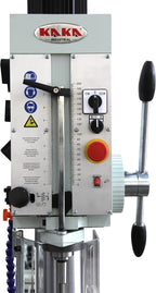 KAKA INDUSTRIAL Gear Head Vertical Drill Press, 2.2kW 220V 3-Phase, 8-Speed (108-1800 RPM), 40mm Max Drilling,150mm Spindle Travel,MT4 Taper,DRO Depth Control GD-40