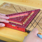 7.5" Magnetic Rafter Square with Jig Block - Multi-Angle Measuring Tool (90° & 180°) for Precise Carpentry & Flatwork(Red)
