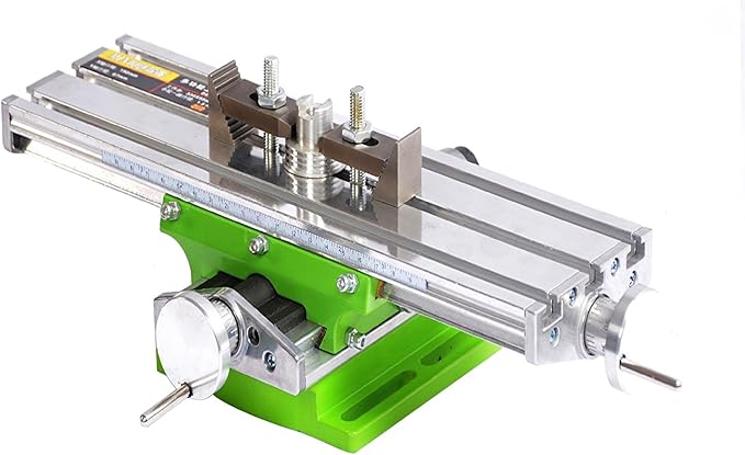 AMYAMY Milling Machine Worktable,Cross Slide Table - Compound Drilling Slide Table for Bench Drill Adjustable X-Y Axis (330x95mm)
