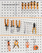 INCLY Pegboard Hooks Set for Hanging Tools, 206PCS Heavy Duty Peg Hook Hanger & Holder Fit 1/4 1/8 Inch Pegboard for Craft Assortment Garage Organizer Bins Attachment Peg Board Accessories