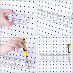 Ripeng Pegboard Screwdriver Holders Peg Board Organizer Accessories Multi Ring Tool Holders Six Tool Organizer Racks for Pegboard, Pliers(Silver,8 Pieces)