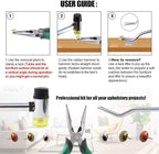 Hilitchi 5 Pcs Upholstery Tools Double-Faced Soft Mallet Tack Hammer with Two Replacement Heads, Decorative Tacks Staple Nails Lifter and Removal Pliers, Hammer Also for Leather, Jewelry Craft Project