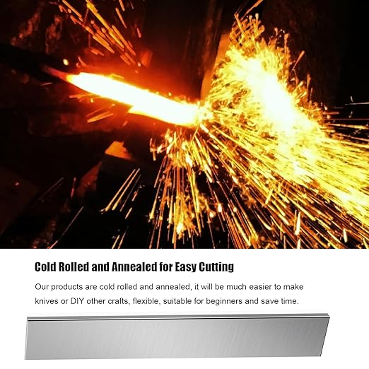 5 Pack 1084 Steel for Knife Making - 12"x1.5"x1/8" 1084 Steel Flat Stock Knife Blanks for Knife Making DIY