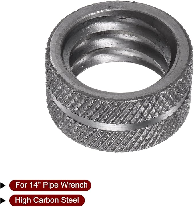 HARFINGTON Pipe Wrench Nut 14" Plumbing Wrench Replacement Knurl Nut High Carbon Steel