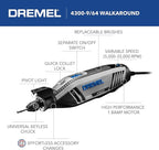 Dremel 4300-9/64 Versatile Rotary Tool Kit with Flex Shaft - 9 Attachments & 64 Accessories - Ideal for Engraving, Etching, Sanding, and Polishing