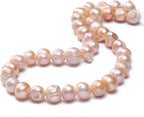 Natural Pearl Beads Potato 10-11mm Pink Freshwater Cultured Loose Gemstone Beads for DIY Jewelry Making 13.8''/Strand HQ