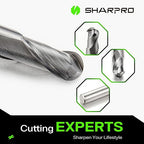 Carbide Ball Nose End Mill 2 Flute 6mm SHK. 6mm Cutting Dia. 3D Carving, High-Speed and Deep Cutting, AlCrN Coated, Apply for Alloy Steel, Stainless Steel and Various Cast Iron.