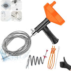 33 Feet Drain Snake Auger, Plumbing Snake Drain Hair Clog Removal Tool, Sink Unclogger Drain, Heavy Duty Toilet Snake Auger, Cleaner Tool for Bathroom Kitchen Tub Shower Drain Clog Remover with Gloves