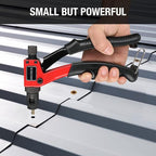 Rivet Nut Tool Kit with a Step Drill Bit & 80 Nutserts for Tight Space, 8" Rivnut Tool Set Riveter with 8 Mandrels 6-32 8-32 10-24 1/4-20 M3 M4 M5 M6 in Organized Rugged Carrying Case NT600