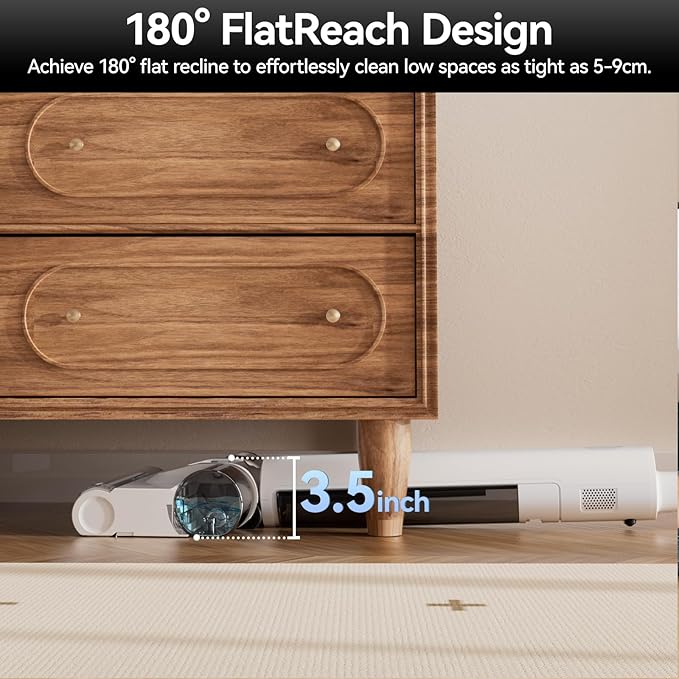 JONR S20 Pro Cordless Wet Dry Vacuum Cleaner, 180°Lay-Flat Design, Lightweight Vacuum Mop with Self-Cleaning, Self-Drying and Edge Cleaning, Floor Cleaner for Tiles and Hard Floors