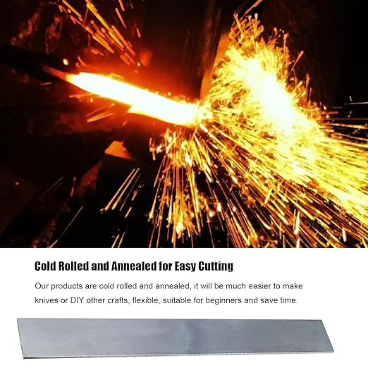 3 Pack 1095 Steel for Knife Making - 12"x1.5"x1/8" 1095 Steel Flat Stock Knife Blanks for Knife Making DIY