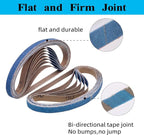 15 Pcs 1 x 30 Inch Sanding Belts Zirconia, 1x30 Sanding Belts, 3 Each of 40/60/80/100/120 Assorted Grits Sander Belts for Belt Sander