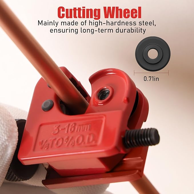 2 Pack Tubing Cutter, 1/8-inch to 5/8-inch Tube Cutter for Copper, Brass, Aluminum PVC Pipe Plumbing