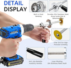 Inside Pipe Cutter for PVC Pipe - Internal PVC Pipe Cutter Tool Kit with Adjustable Depth Gauge & Hex Shank for Plastic, ABS, Exhaust Pipes