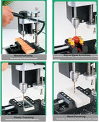 Benchtop Drill Press, Mini Drill Press, Portable Electric Drilling Machine Adjustable 7-Speed, CNC 775 Motor B10 Chuck 0.6-6mm Metal Wooden DIY Jewelry Making Crafts Tool