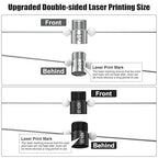 (Patent)CKE Upgraded Nut & Bolt Thread Checker Wire Loop Design - 44 Male/Female - Inch & Metric Detachable Nut and Bolt Thread Size Checker Identifier Gauges