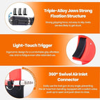 Pneumatic Rivet Gun Air Pop Riveter Tool Kit with 3/32", 1/8", 5/32", 3/16" Rivet Nozzles, Self-Suction Pneumatic Riveting Gun, Upgraded Air Riveter Hydraulic Pop Riveting Rivets Tool