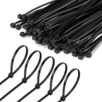 8 Inch Black Zip Tie 1000 PCS, 40 Lbs - Small to Medium Zip Tie, Nylon PA66 UV Resistant Cable Tie Heavy Duty for Indoor and Outdoor Use - Ideal for bundling and securing objects