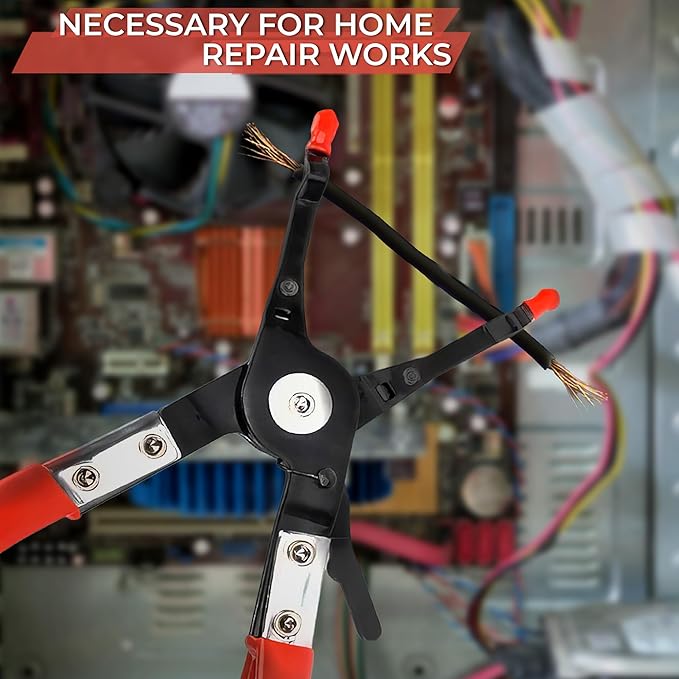 Car Wire Soldering Pliers 9.5 Inch – Carbon Steel Welding Pliers with Non-Slip Grip – Comfortable Design for DIY Soldering, Electrical & Welding Tasks – Precision Tool for Secure Wire Handling