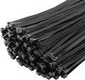 200PCS 10 inch Black Zip Ties 75LBS Tensile Strength Self-Locking heavy duty UV Resistant Cable Tie Wraps for indoor and outdoor use(Black)
