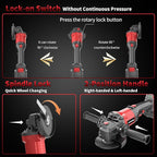 NAWIN 4 inch Cordless Angle Grinder Kit, Variable Speed Grinder, 2×4.0Ah Li-Ion Battery&Fast Charger,9000RPM Brushless Motor, battery angle grinder tool,angle grinder cordless