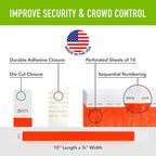 1,000 WristCo Coral Red Tyvek Wristbands for Events - Comfortable Tear Resistant Paper Bracelets ID Wrist Bands for Concerts Festivals Admission Party Identification