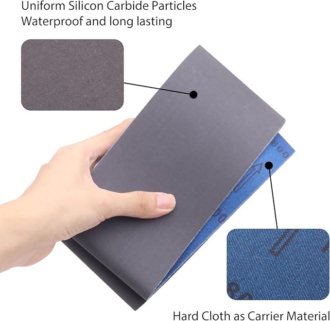 15 Pack 3 x 18 Inch Sanding Belts, 3x18 Silicon Carbide Sanding Belt, 5 Pcs Each of 600, 800, 1000 Grits Knife Sharpening Sander Belt