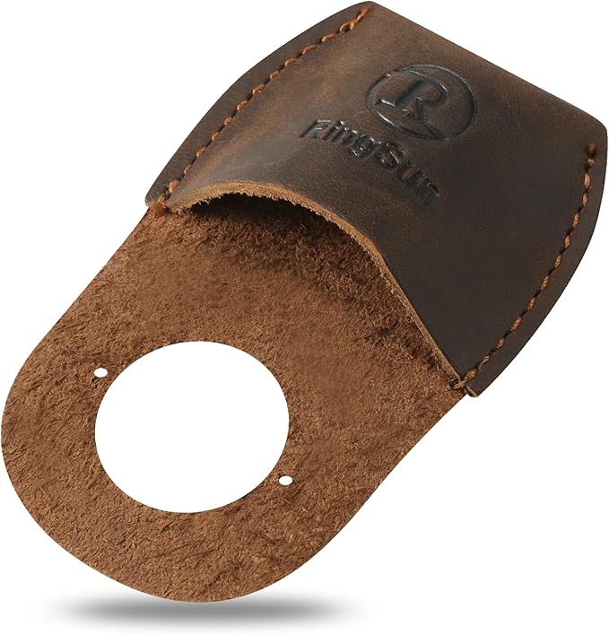 RingSun Thumb Guard Wood Carving Tools, Leather Finger Protector, Handmade Carpenter Working Carving Kit Accessories