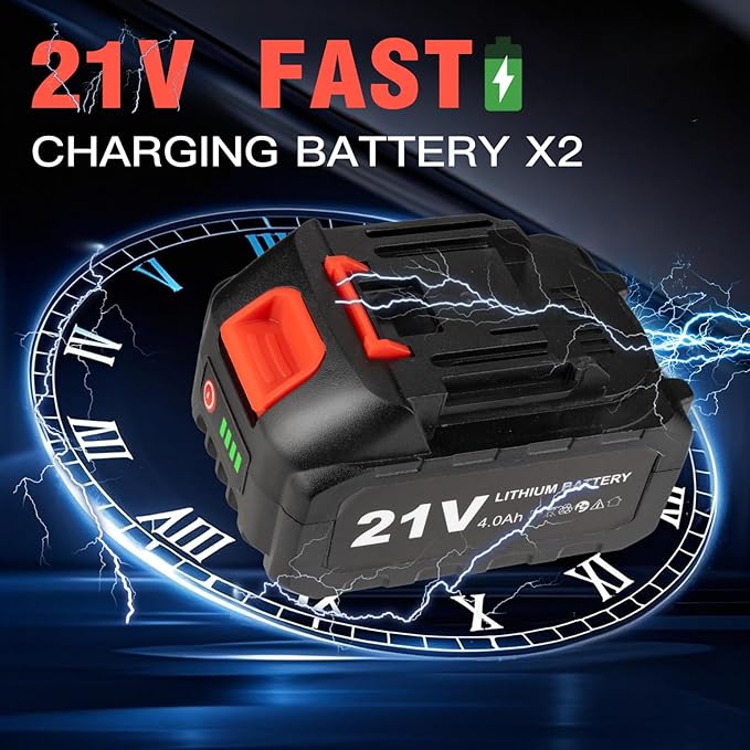 Cordless Impact Wrench1/2, 750Ft-lbs (1000N.m), 21V Power Impact Wrenches, 4-Mode Speed, 2x4.0AH Battery High Torque, 5 Sockets, 8 Drill, 6 Screws, Electric Impact Driver for Car Home Truck