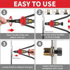 Rivet Nut Tool Kit, 16-Inch Rivnut Tool with 15 Metric & SAE Mandrels and Rivet Nut Gun, Rivnut Tool Kit Assortment, Nutsert Tool Kit with Carrying Case (UK-MZTZ0104)