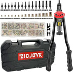 16-Inch Rivet Nut Tool Rivet Nut Kit, with15 Metric and SAE Mandrels, 236Pcs Assorted Rivet Nuts, and Rugged Carrying Case