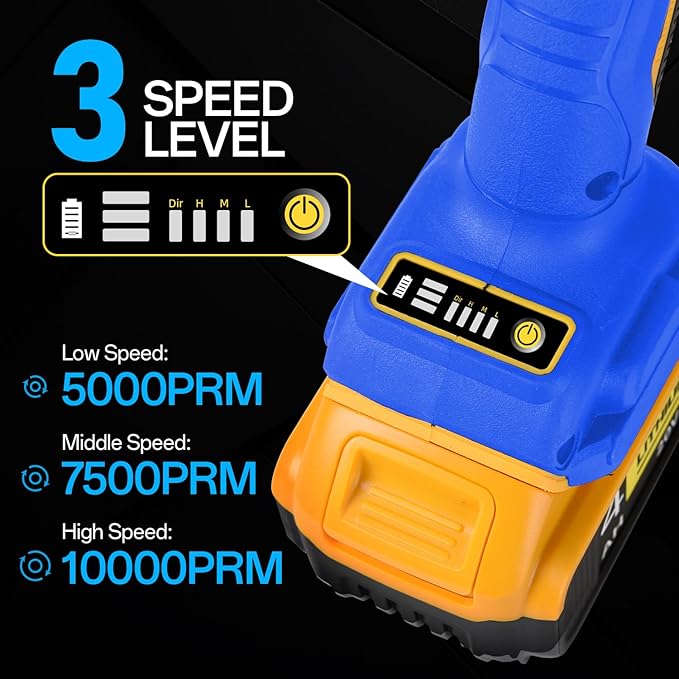 Cordless Angle Grinder Compatible with Dewalt 20V Max Battery(NO Battery) Brushless 4-1/2" Angle Grinder for Cutting, Griding, Polishing(10000RPM) (NO Wheels)