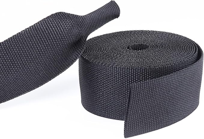 Heat Shrinkable Braided Sleeving 2:1 Ratio- Abrasion Protection Flexibility Wiring Harness Cable Sheath (3/4" ID, 16ft)
