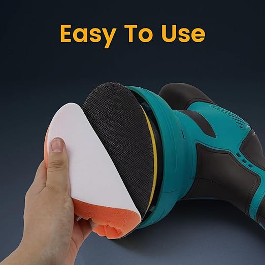 Buffing Polishing Pads - 7Pcs Face for Backing Plate, Car Compound Buffing Sponge Pads and Woolen Cutting Polishing Pad Kit (5 inch)