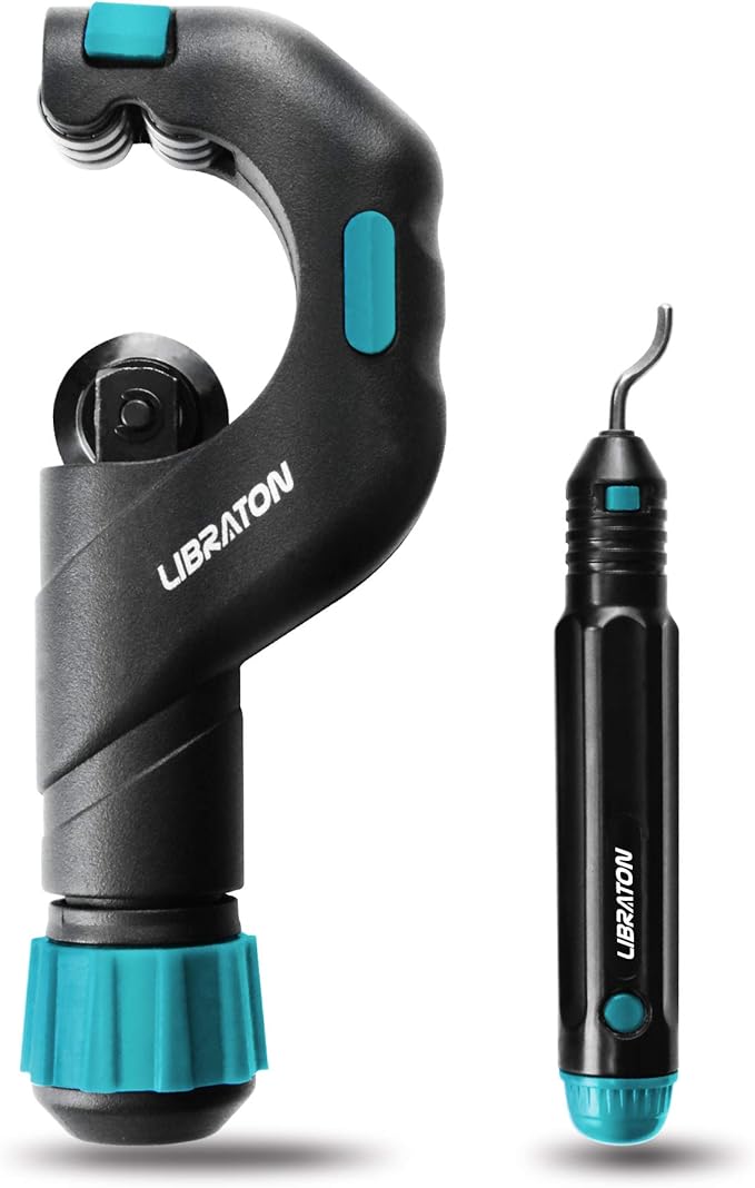 Libraton Pipe Cutter, Tubing Cutter 3/16" to 2" Outer Diameter, Copper Pipe Cutter, Tube Cutter with Deburring Tool, Copper Cutter, Pipe Cutter Tool for Copper, and Thin Stainless Steel Tube