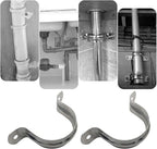 30 Pcs 1-1/2inch Rigid Pipe Strap,Two Hole Stainless Steel Strap U Bracket, Widened Tube Strap Tension Clip Assortment Kit Heavy Duty Pipe Clamp for Pipe Fixing（50mm）