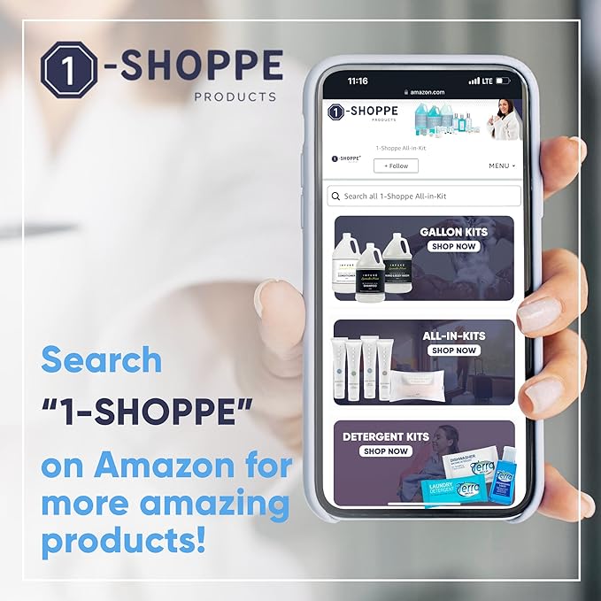 1-Shoppe Eco Botanics 10 Piece Ecobox All-In-Kit | White Tea and Honey Soap | 3 Shampoo, 2 Conditioner, 3 Body Wash & 2 Lotion | 10.14oz Hotel Soaps and Toiletries Bulk | Personal Care Products-VeraVaultWomen